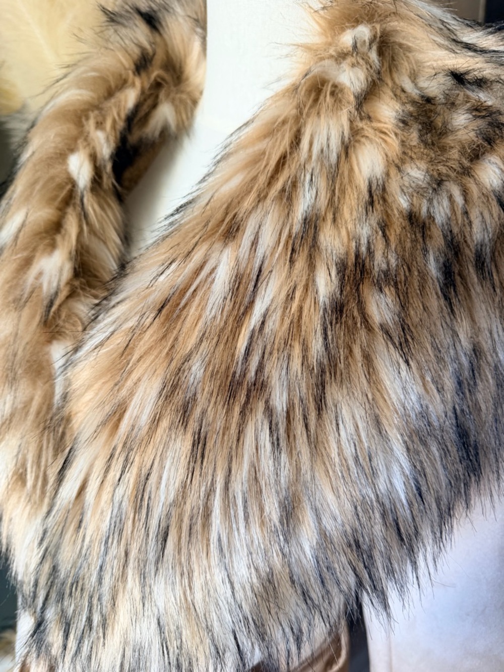 Tasha Polizzi Cream Coat with Faux Fur Trim - Picture 9 of 13